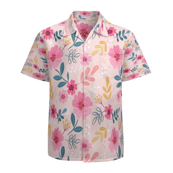 High Quality Hawaiian Shirts for Men Short Sleeve Aloha Beach Shirt Floral Summer Casual Button Down Shirts Blouses 8I6K2T