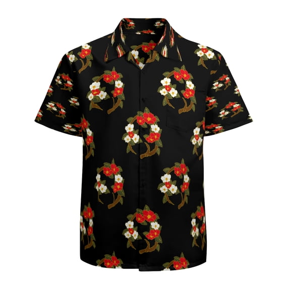 High Quality Hawaiian Shirts for Men Short Sleeve Aloha Beach Shirt Floral Summer Casual Button Down Shirts Blouses 9AQNER