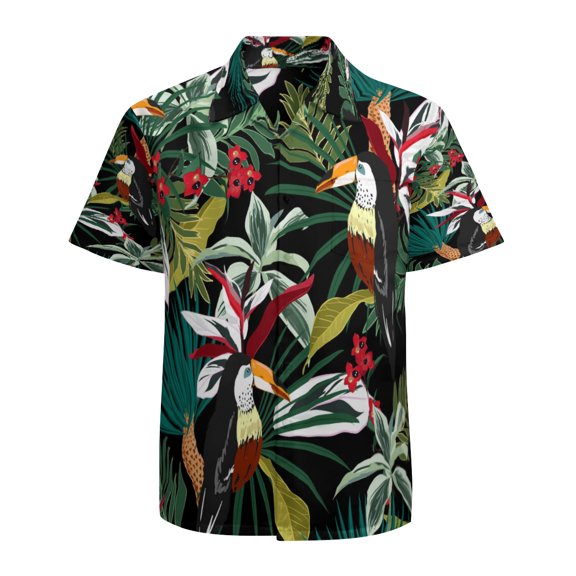 High Quality Hawaiian Shirts for Men Short Sleeve Aloha Beach Shirt Floral Summer Casual Button Down Shirts Blouses 9GZULT