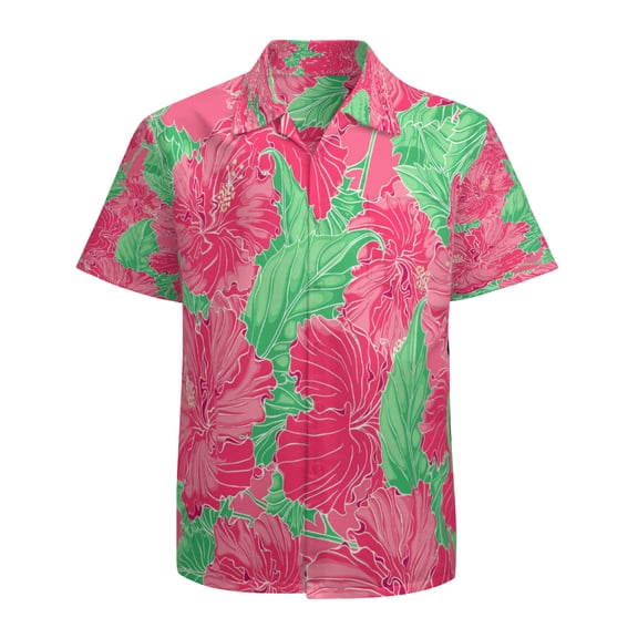 High Quality Hawaiian Shirts for Men Short Sleeve Aloha Beach Shirt Floral Summer Casual Button Down Shirts Blouses 9NI92X