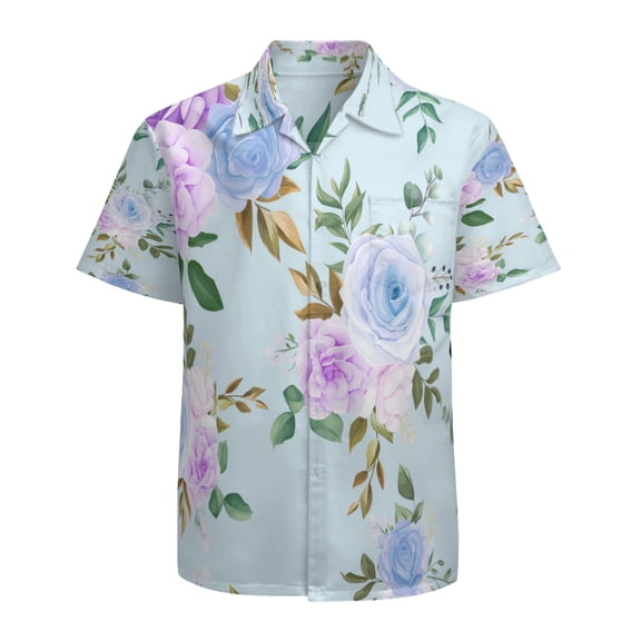 High Quality Hawaiian Shirts for Men Short Sleeve Aloha Beach Shirt Floral Summer Casual Button Down Shirts Blouses 9VTYXN