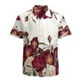 thumbnail image 1 of High Quality Hawaiian Shirts for Men Short Sleeve Aloha Beach Shirt Floral Summer Casual Button Down Shirts Blouses A3O355, 1 of 7