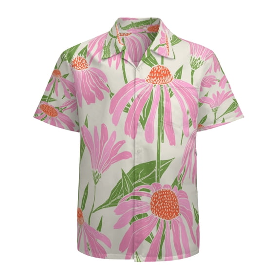 High Quality Hawaiian Shirts for Men Short Sleeve Aloha Beach Shirt Floral Summer Casual Button Down Shirts Blouses A8FYDO