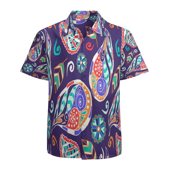 High Quality Hawaiian Shirts for Men Short Sleeve Aloha Beach Shirt Floral Summer Casual Button Down Shirts Blouses AC6D5T