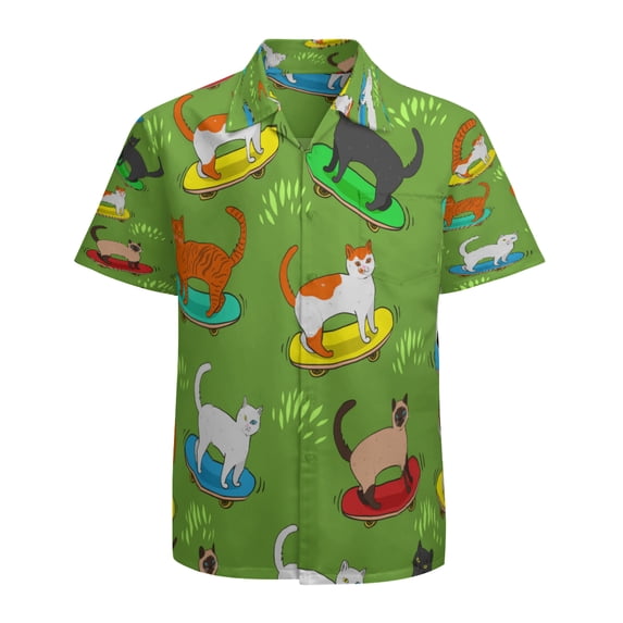 High Quality Hawaiian Shirts for Men Short Sleeve Aloha Beach Shirt Floral Summer Casual Button Down Shirts Blouses AUH68P