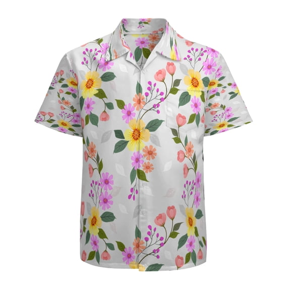 High Quality Hawaiian Shirts for Men Short Sleeve Aloha Beach Shirt Floral Summer Casual Button Down Shirts Blouses CA2RV2