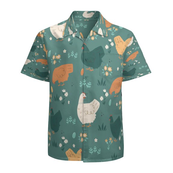 High Quality Hawaiian Shirts for Men Short Sleeve Aloha Beach Shirt Floral Summer Casual Button Down Shirts Blouses CDIZ8K