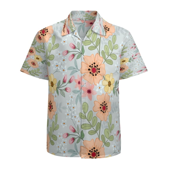 High Quality Hawaiian Shirts for Men Short Sleeve Aloha Beach Shirt Floral Summer Casual Button Down Shirts Blouses CZSSQD