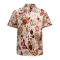 thumbnail image 1 of High Quality Hawaiian Shirts for Men Short Sleeve Aloha Beach Shirt Floral Summer Casual Button Down Shirts Blouses DLF549, 1 of 7