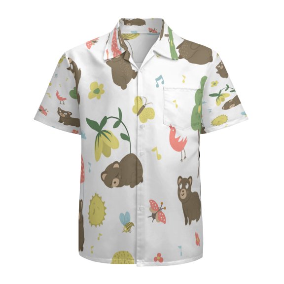 High Quality Hawaiian Shirts for Men Short Sleeve Aloha Beach Shirt Floral Summer Casual Button Down Shirts Blouses DSWKWJ