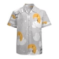 thumbnail image 1 of High Quality Hawaiian Shirts for Men Short Sleeve Aloha Beach Shirt Floral Summer Casual Button Down Shirts Blouses DV6AOO, 1 of 7