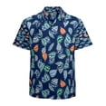 thumbnail image 1 of High Quality Hawaiian Shirts for Men Short Sleeve Aloha Beach Shirt Floral Summer Casual Button Down Shirts Blouses EFS7DX, 1 of 7
