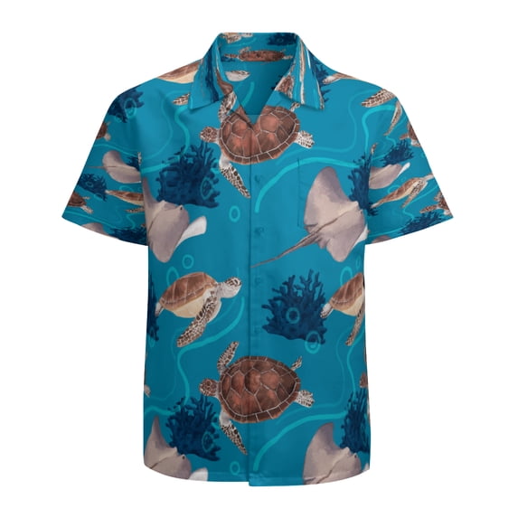 High Quality Hawaiian Shirts for Men Short Sleeve Aloha Beach Shirt Floral Summer Casual Button Down Shirts Blouses EHFKP7