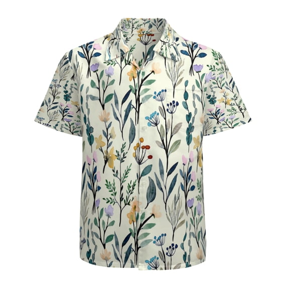 High Quality Hawaiian Shirts for Men Short Sleeve Aloha Beach Shirt Floral Summer Casual Button Down Shirts Blouses ESIPBL