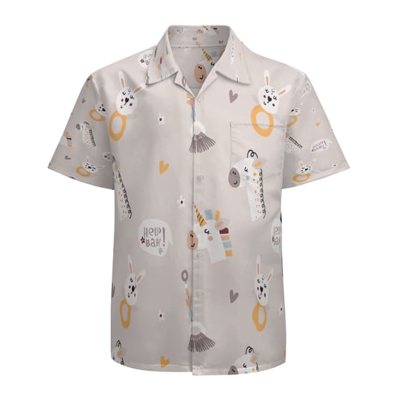 High Quality Hawaiian Shirts for Men Short Sleeve Aloha Beach Shirt Floral Summer Casual Button Down Shirts Blouses F6NHZN
