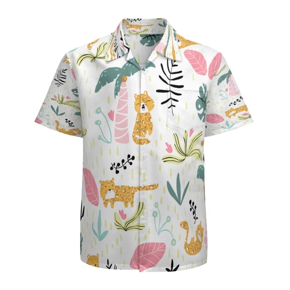 High Quality Hawaiian Shirts for Men Short Sleeve Aloha Beach Shirt Floral Summer Casual Button Down Shirts Blouses F9USRF
