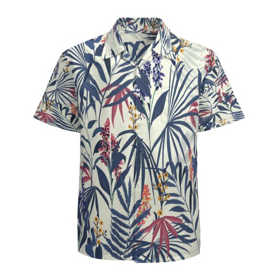 High Quality Hawaiian Shirts for Men Short Sleeve Aloha Beach Shirt Floral Summer Casual Button Down Shirts Blouses GJM2UF
