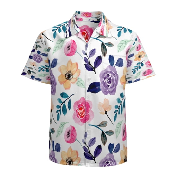 High Quality Hawaiian Shirts for Men Short Sleeve Aloha Beach Shirt Floral Summer Casual Button Down Shirts Blouses GSU5V9