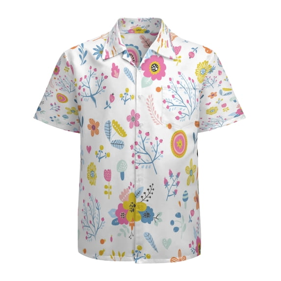 High Quality Hawaiian Shirts for Men Short Sleeve Aloha Beach Shirt Floral Summer Casual Button Down Shirts Blouses HACXMO