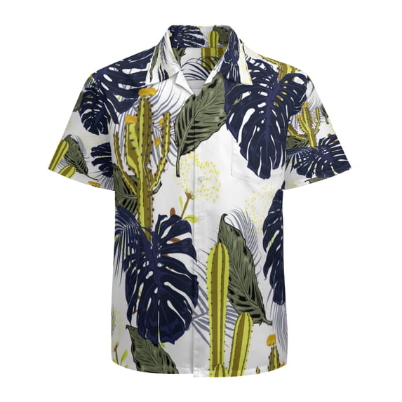 High Quality Hawaiian Shirts for Men Short Sleeve Aloha Beach Shirt Floral Summer Casual Button Down Shirts Blouses HTGN8J