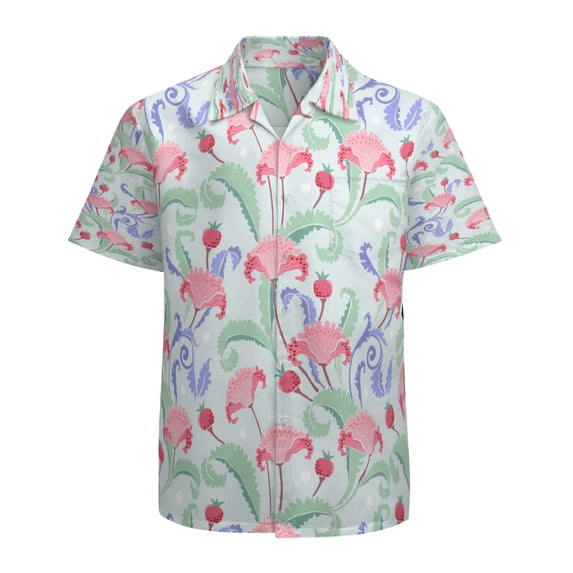 High Quality Hawaiian Shirts for Men Short Sleeve Aloha Beach Shirt Floral Summer Casual Button Down Shirts Blouses HUU5PQ