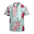 thumbnail image 1 of High Quality Hawaiian Shirts for Men Short Sleeve Aloha Beach Shirt Floral Summer Casual Button Down Shirts Blouses I9GJC8, 1 of 7