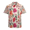 thumbnail image 1 of High Quality Hawaiian Shirts for Men Short Sleeve Aloha Beach Shirt Floral Summer Casual Button Down Shirts Blouses IADVZG, 1 of 7