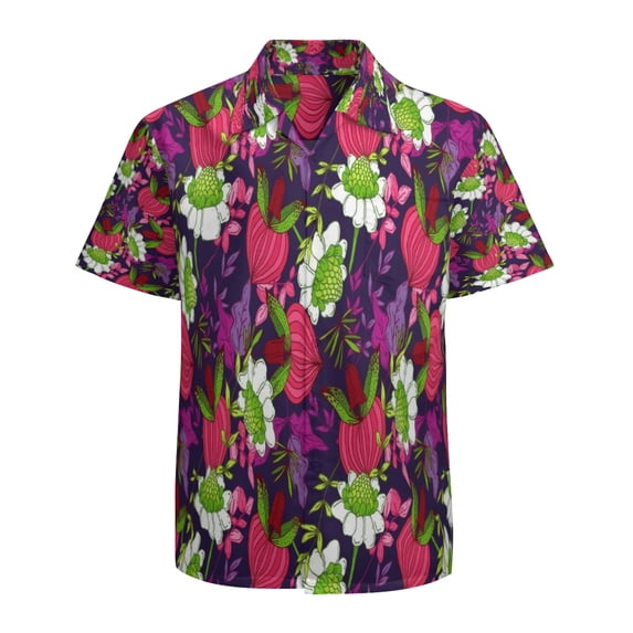 High Quality Hawaiian Shirts for Men Short Sleeve Aloha Beach Shirt Floral Summer Casual Button Down Shirts Blouses IOY9L8