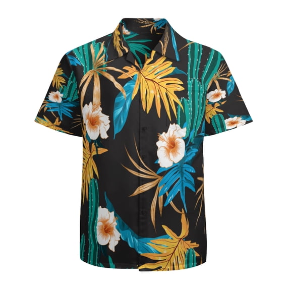 High Quality Hawaiian Shirts for Men Short Sleeve Aloha Beach Shirt Floral Summer Casual Button Down Shirts Blouses IQBGYY