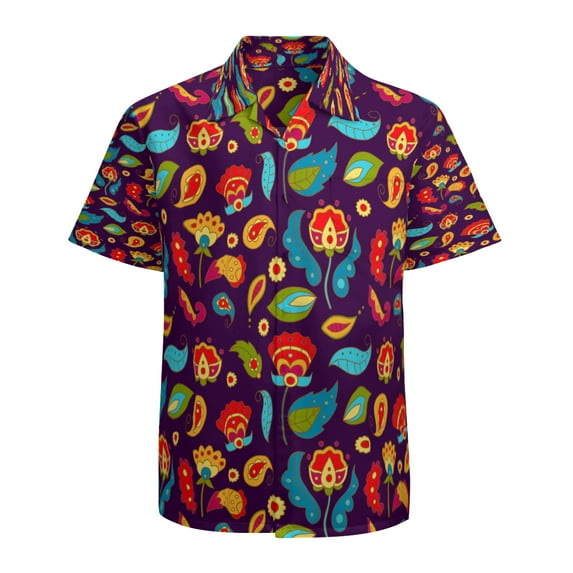 High Quality Hawaiian Shirts for Men Short Sleeve Aloha Beach Shirt Floral Summer Casual Button Down Shirts Blouses IXB9BZ