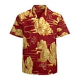 thumbnail image 1 of High Quality Hawaiian Shirts for Men Short Sleeve Aloha Beach Shirt Floral Summer Casual Button Down Shirts Blouses J8U554, 1 of 7