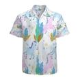 thumbnail image 1 of High Quality Hawaiian Shirts for Men Short Sleeve Aloha Beach Shirt Floral Summer Casual Button Down Shirts Blouses JRJ7SA, 1 of 7