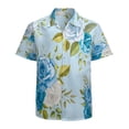 thumbnail image 1 of High Quality Hawaiian Shirts for Men Short Sleeve Aloha Beach Shirt Floral Summer Casual Button Down Shirts Blouses LYZA3Y, 1 of 7