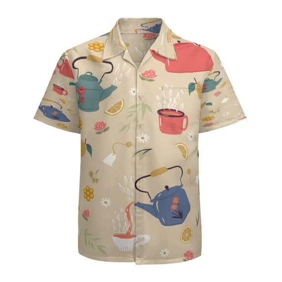 High Quality Hawaiian Shirts for Men Short Sleeve Aloha Beach Shirt Floral Summer Casual Button Down Shirts Blouses MEK2VI