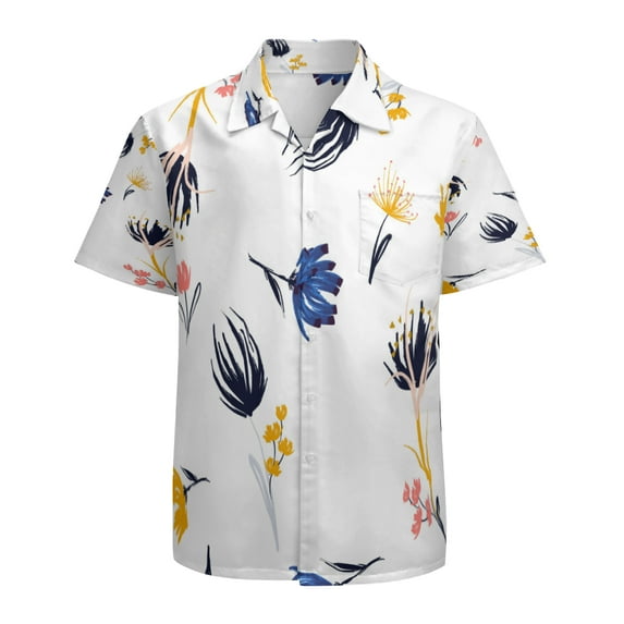 High Quality Hawaiian Shirts for Men Short Sleeve Aloha Beach Shirt Floral Summer Casual Button Down Shirts Blouses MZEMIO