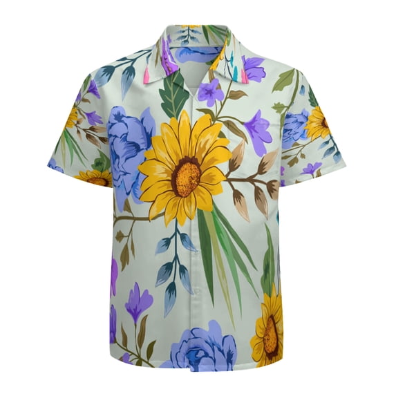 High Quality Hawaiian Shirts for Men Short Sleeve Aloha Beach Shirt Floral Summer Casual Button Down Shirts Blouses N338A5