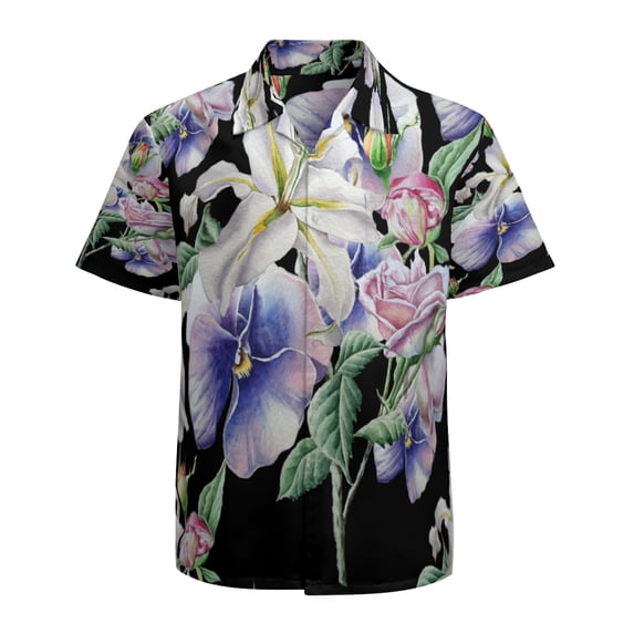 High Quality Hawaiian Shirts for Men Short Sleeve Aloha Beach Shirt Floral Summer Casual Button Down Shirts Blouses NKILZG