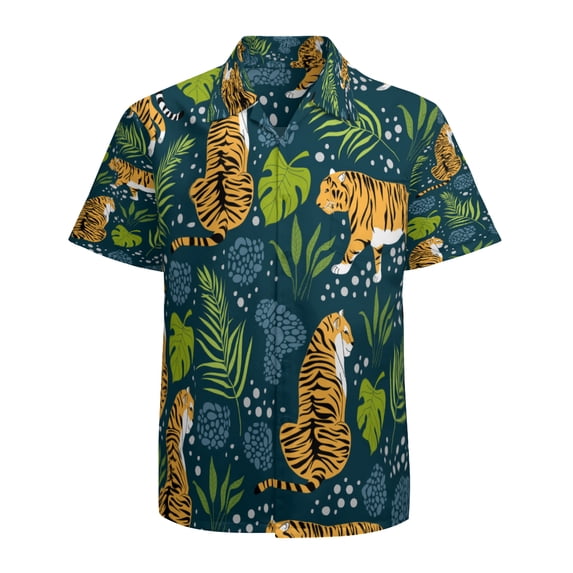 High Quality Hawaiian Shirts for Men Short Sleeve Aloha Beach Shirt Floral Summer Casual Button Down Shirts Blouses OA5CO5