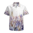 thumbnail image 1 of High Quality Hawaiian Shirts for Men Short Sleeve Aloha Beach Shirt Floral Summer Casual Button Down Shirts Blouses OKG73A, 1 of 7