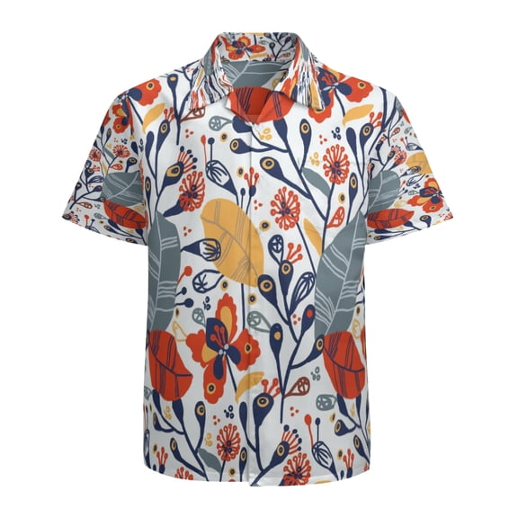 High Quality Hawaiian Shirts for Men Short Sleeve Aloha Beach Shirt Floral Summer Casual Button Down Shirts Blouses OSWYL3