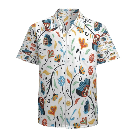 High Quality Hawaiian Shirts for Men Short Sleeve Aloha Beach Shirt Floral Summer Casual Button Down Shirts Blouses PLUCOK
