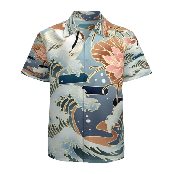 High Quality Hawaiian Shirts for Men Short Sleeve Aloha Beach Shirt Floral Summer Casual Button Down Shirts Blouses PNM7UI