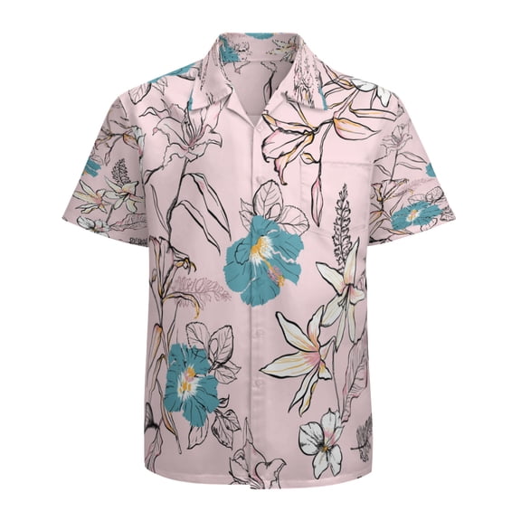 High Quality Hawaiian Shirts for Men Short Sleeve Aloha Beach Shirt Floral Summer Casual Button Down Shirts Blouses QDODZH