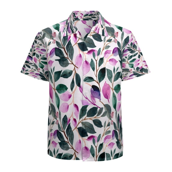 High Quality Hawaiian Shirts for Men Short Sleeve Aloha Beach Shirt Floral Summer Casual Button Down Shirts Blouses QNJ7ZM