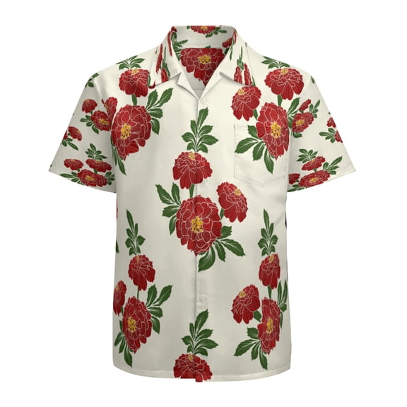 High Quality Hawaiian Shirts for Men Short Sleeve Aloha Beach Shirt Floral Summer Casual Button Down Shirts Blouses RN4624
