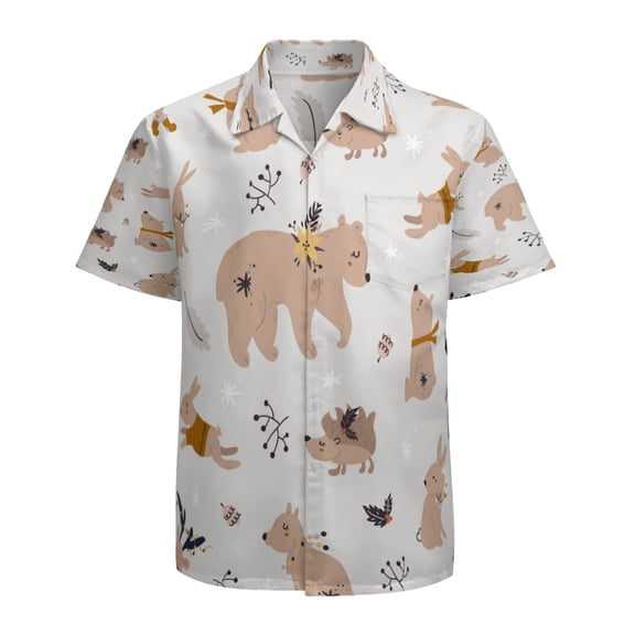 High Quality Hawaiian Shirts for Men Short Sleeve Aloha Beach Shirt Floral Summer Casual Button Down Shirts Blouses RYVMG7