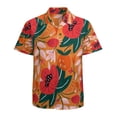 thumbnail image 1 of High Quality Hawaiian Shirts for Men Short Sleeve Aloha Beach Shirt Floral Summer Casual Button Down Shirts Blouses SJVDTJ, 1 of 7
