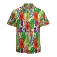 thumbnail image 1 of High Quality Hawaiian Shirts for Men Short Sleeve Aloha Beach Shirt Floral Summer Casual Button Down Shirts Blouses SSP45Y, 1 of 7