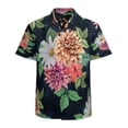 thumbnail image 1 of High Quality Hawaiian Shirts for Men Short Sleeve Aloha Beach Shirt Floral Summer Casual Button Down Shirts Blouses SYFX95, 1 of 7