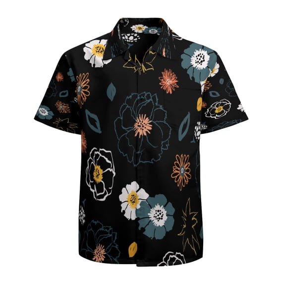 High Quality Hawaiian Shirts for Men Short Sleeve Aloha Beach Shirt Floral Summer Casual Button Down Shirts Blouses TQJ7Q3